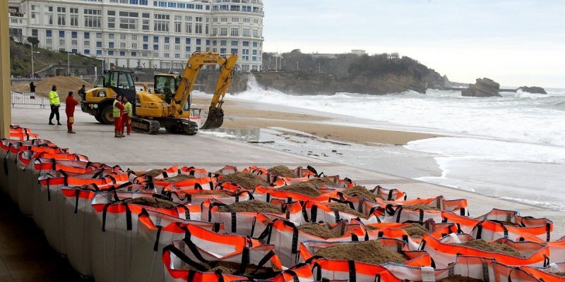 Mur sac de sable grande plage